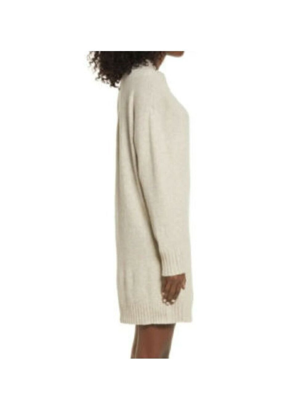 BP Women long sleeve Sweater Dress BNWOT sz 2XSmall beige mock neck New